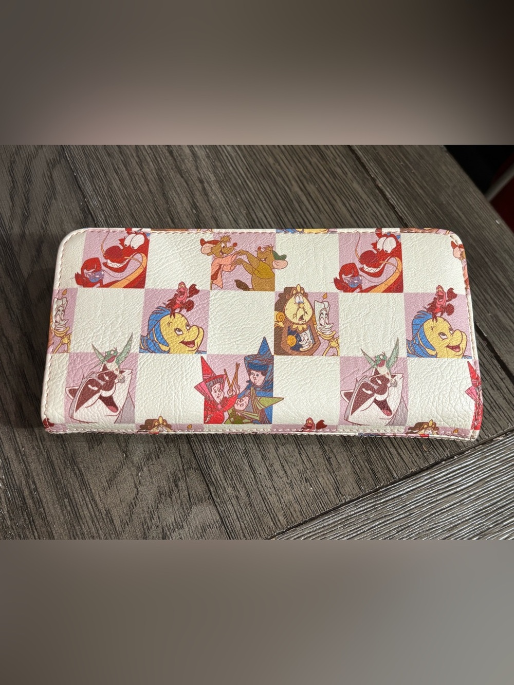 Loungefly Disney Princess Sidekicks Checkered Wallet - Picture 2 of 15